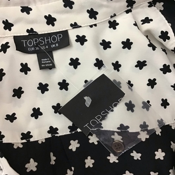 TOPSHOP NWT BLACK/WHITE DRESS - Picture 6 of 8